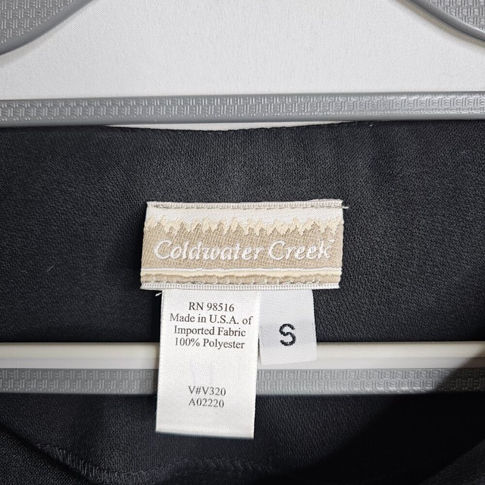 COLDWATER CREEK Y2K Dress BLACK size S Chic Elegant Minimalist Party Sleeveless - Picture 5 of 7